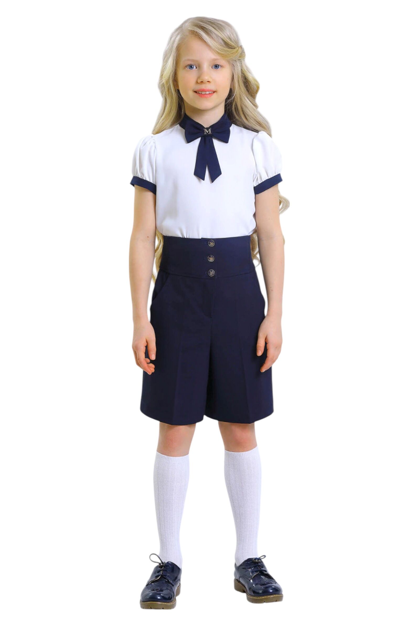 Блуза дев. АРТ.2907-525-ВПБЛ,мол-син,па