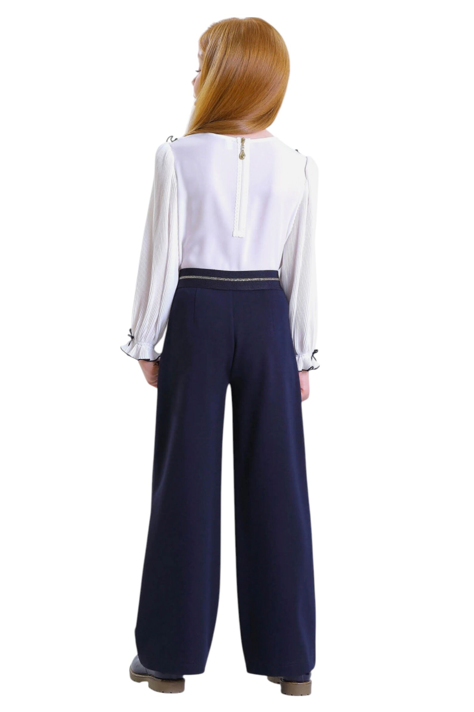 Брюки дев. АРТ.2280/1-525/524,син,вис-пэ-эл