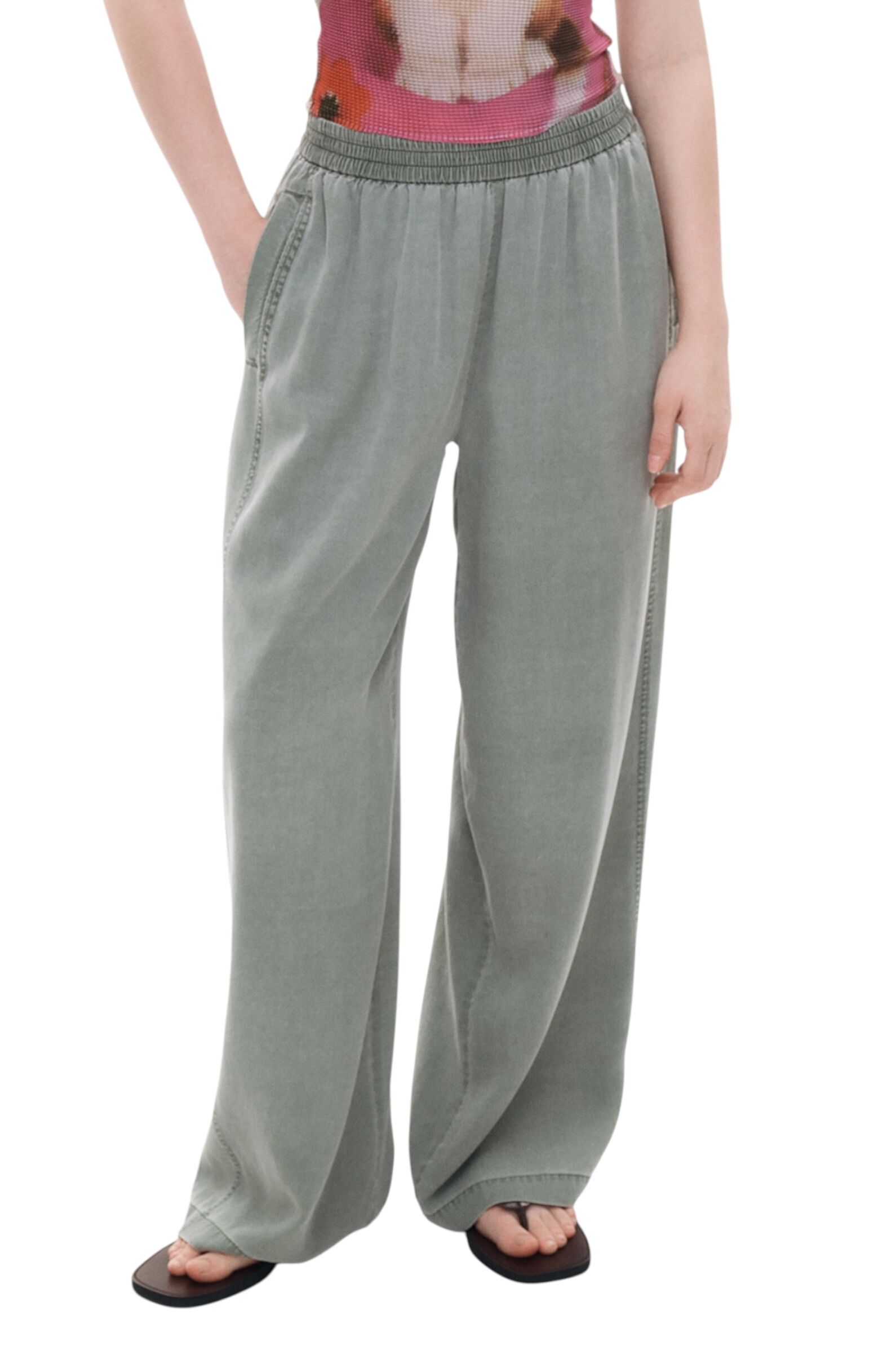 Брюки дев. АРТ.AA237316,зел,хл-пэ