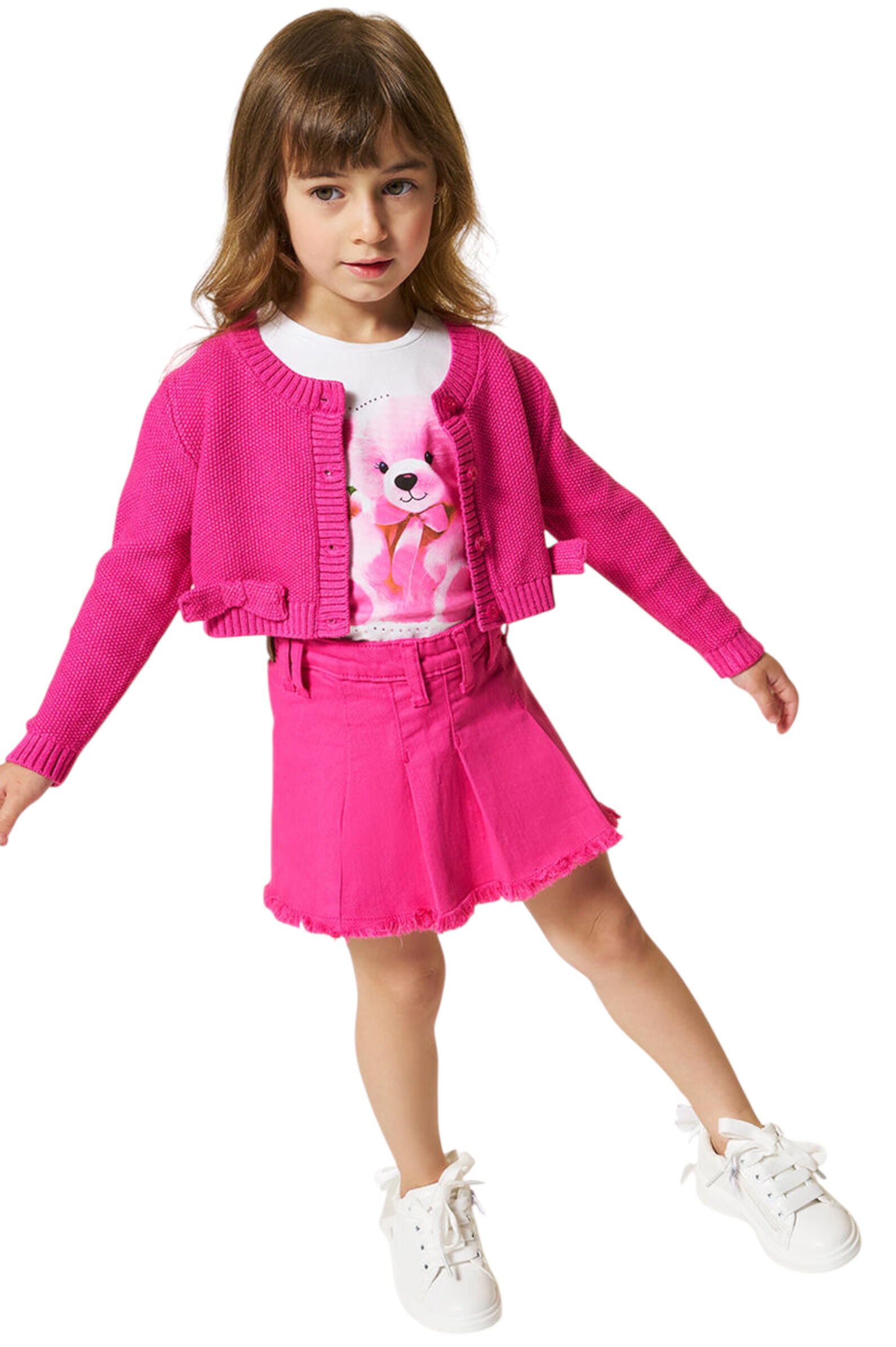 Футболка дев. АРТ.0.B208.00,бел-роз,хл-эл