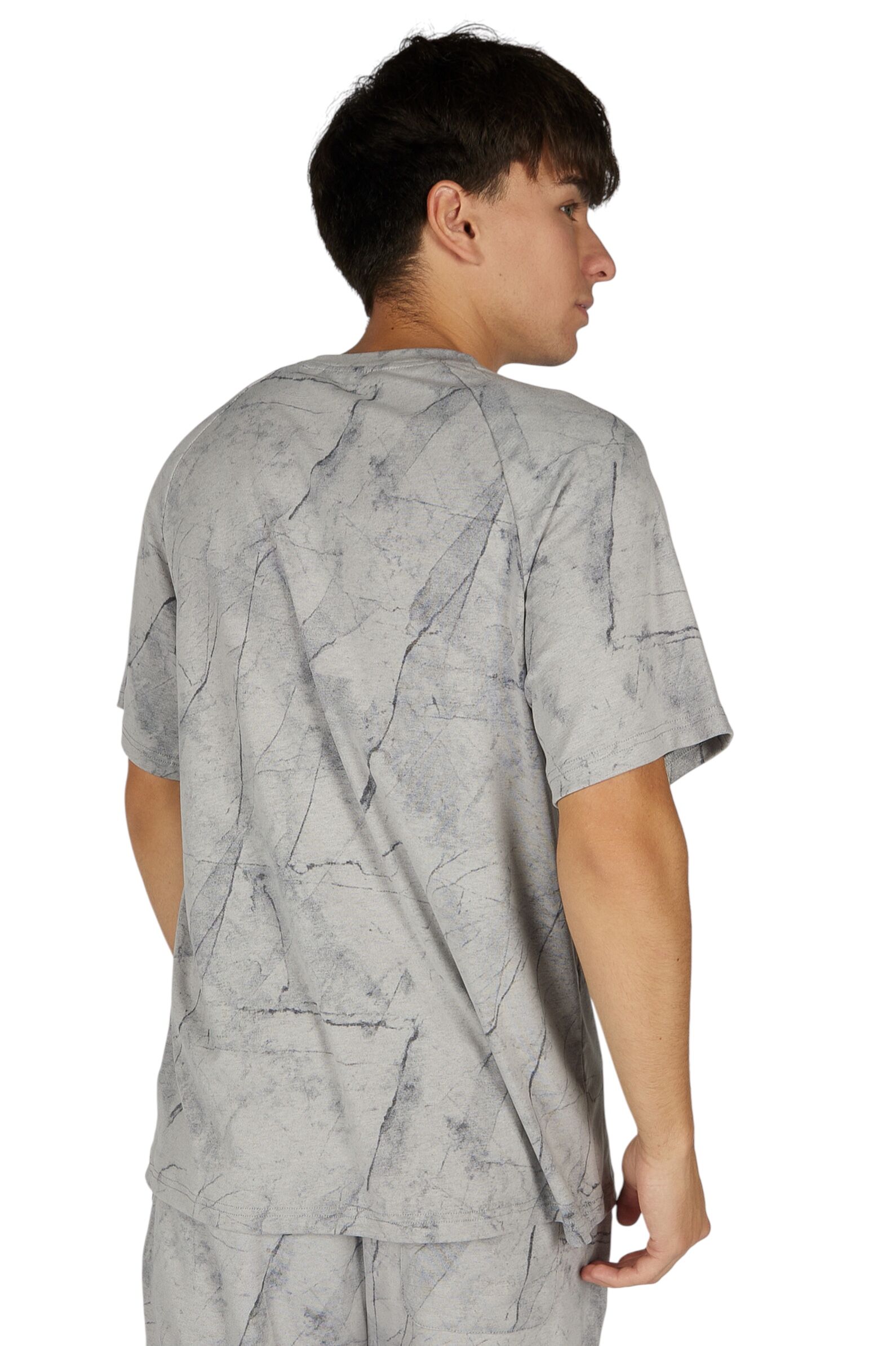 Футболка АРТ.B-TS36031,сер-чер,тенсель-пэ-эл