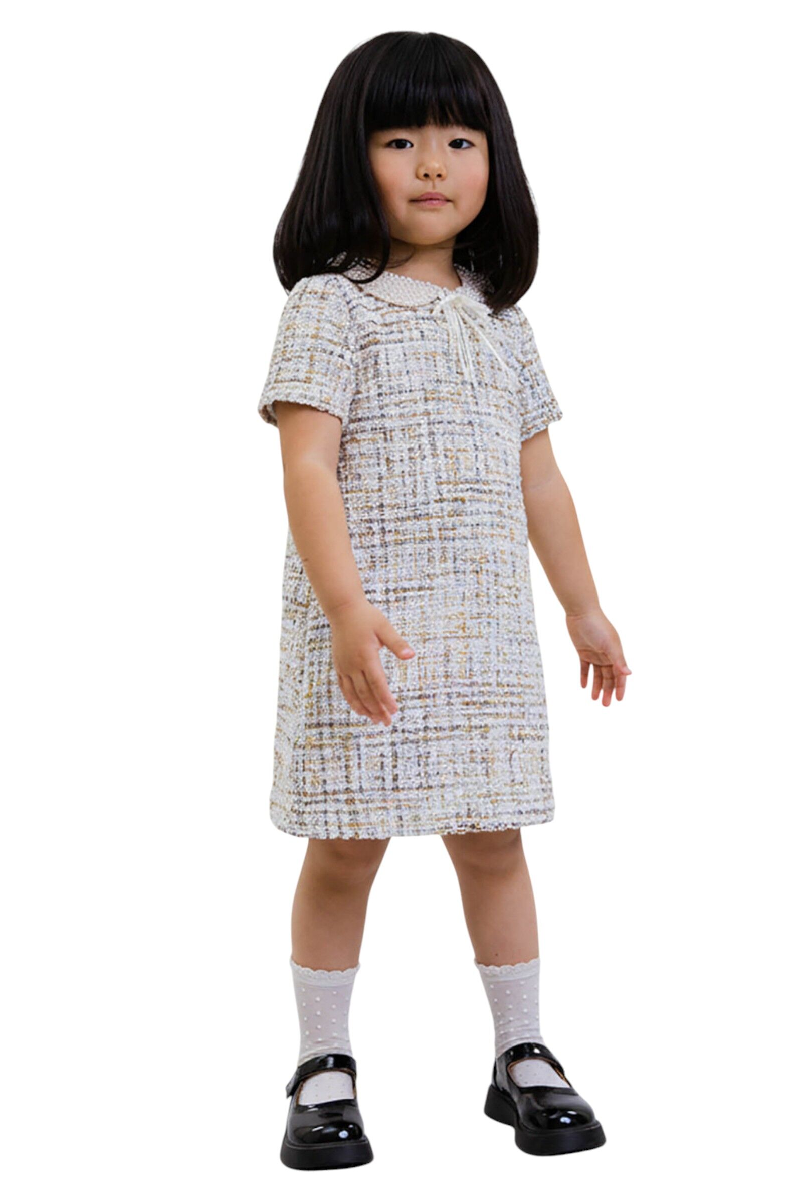 Платье дев. АРТ.2998-126-ВПБ,гол-мол,пэ/пэ-вис