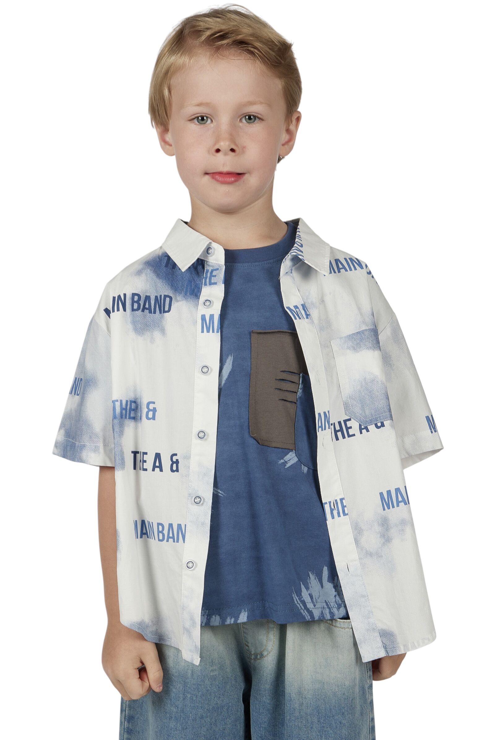 Рубашка мал.АРТ.B-SH36146,бел-гол,хл