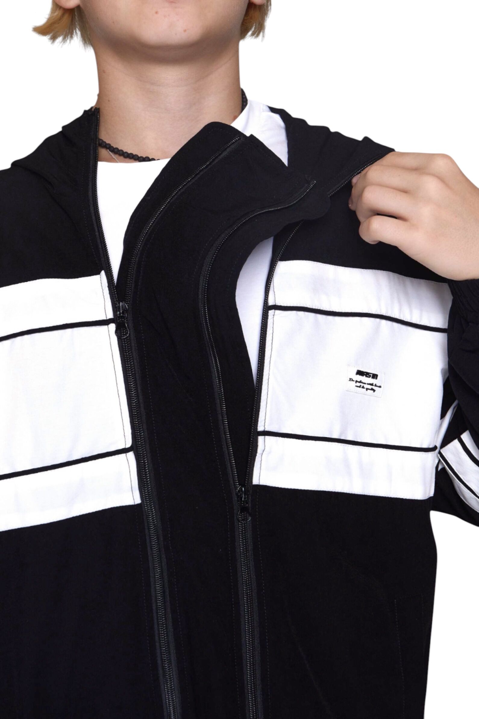 Ветровка АРТ.B-JCK35122,чер-бел,вис-па-эл