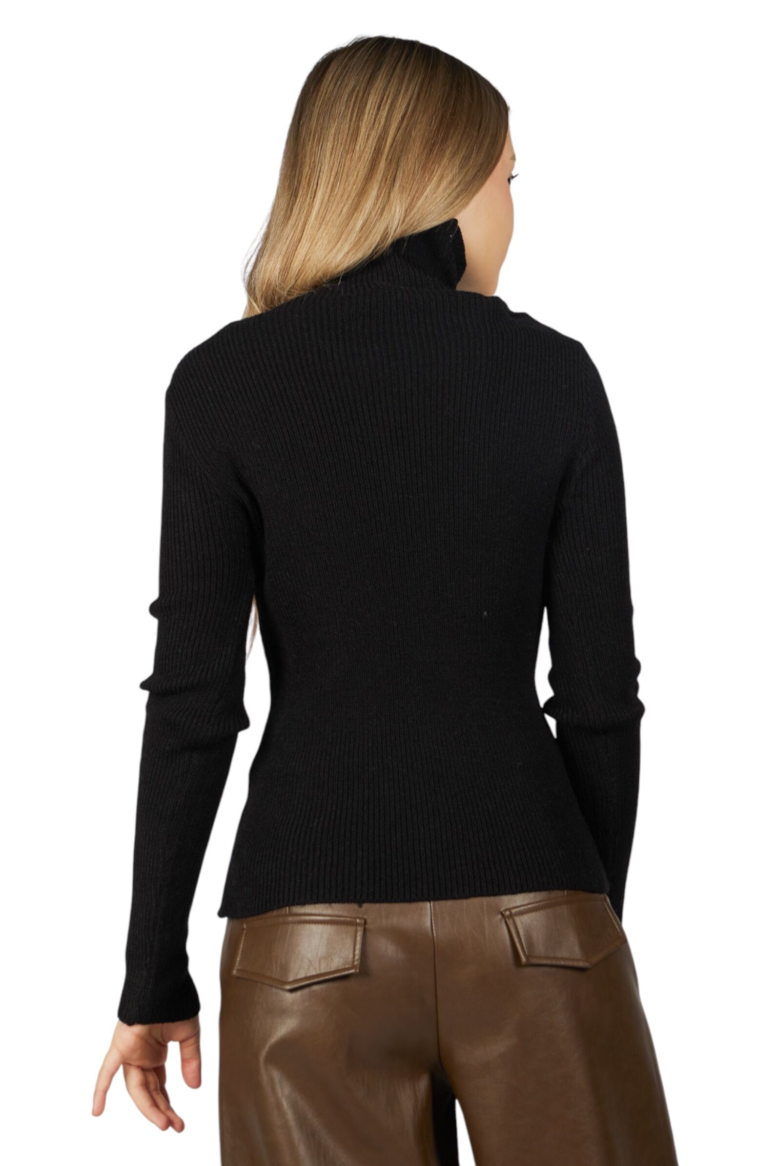 Водолазка дев. АРТ.G-TN25451,чер,хл-эл