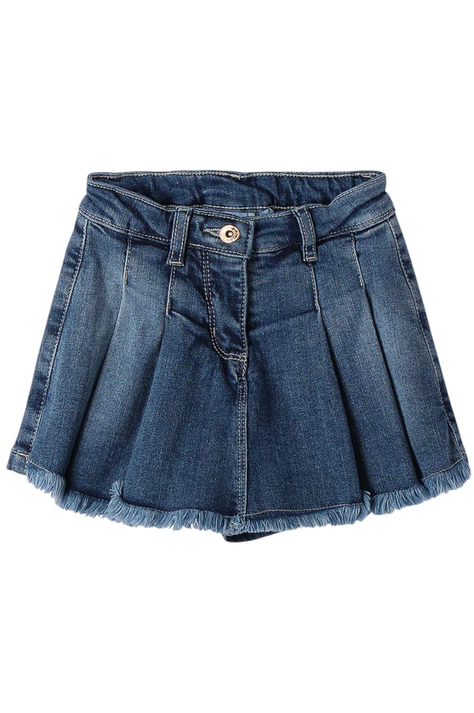 Юбка-шорты дев. АРТ.4.F360.00,син,хл-эласт