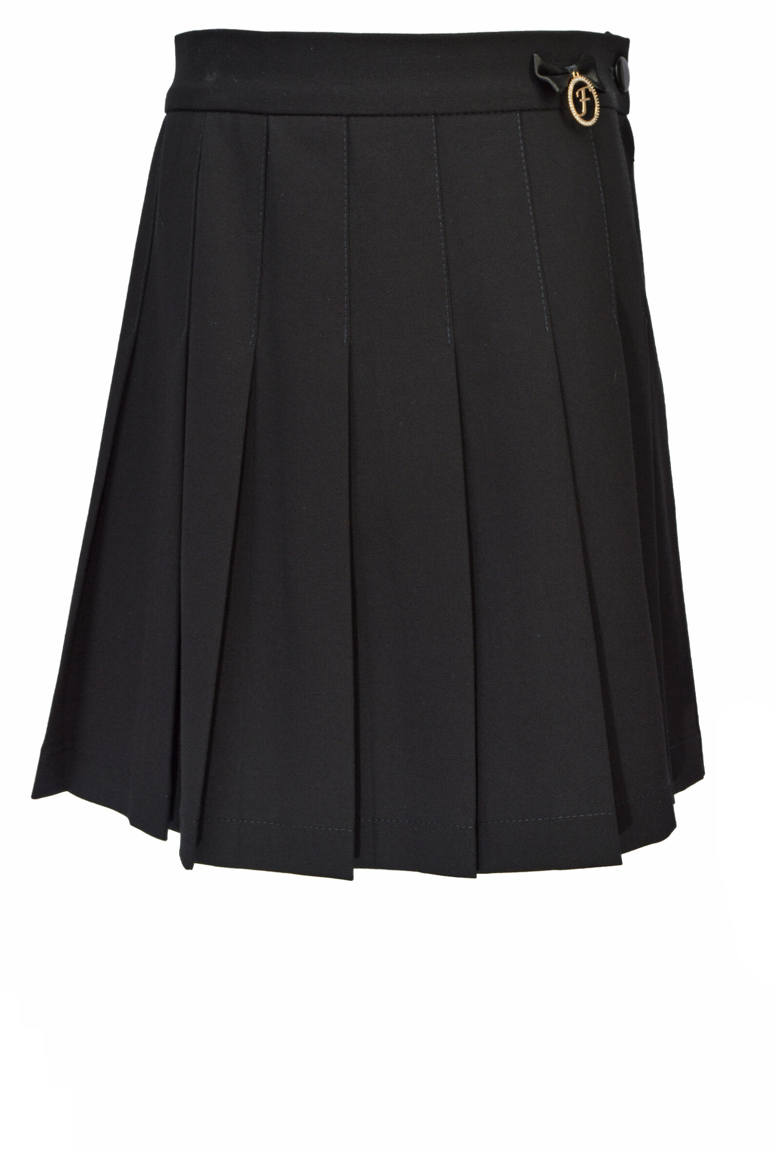 Юбка дев. АРТ.FSL-368-523,чер,вис-па-эл