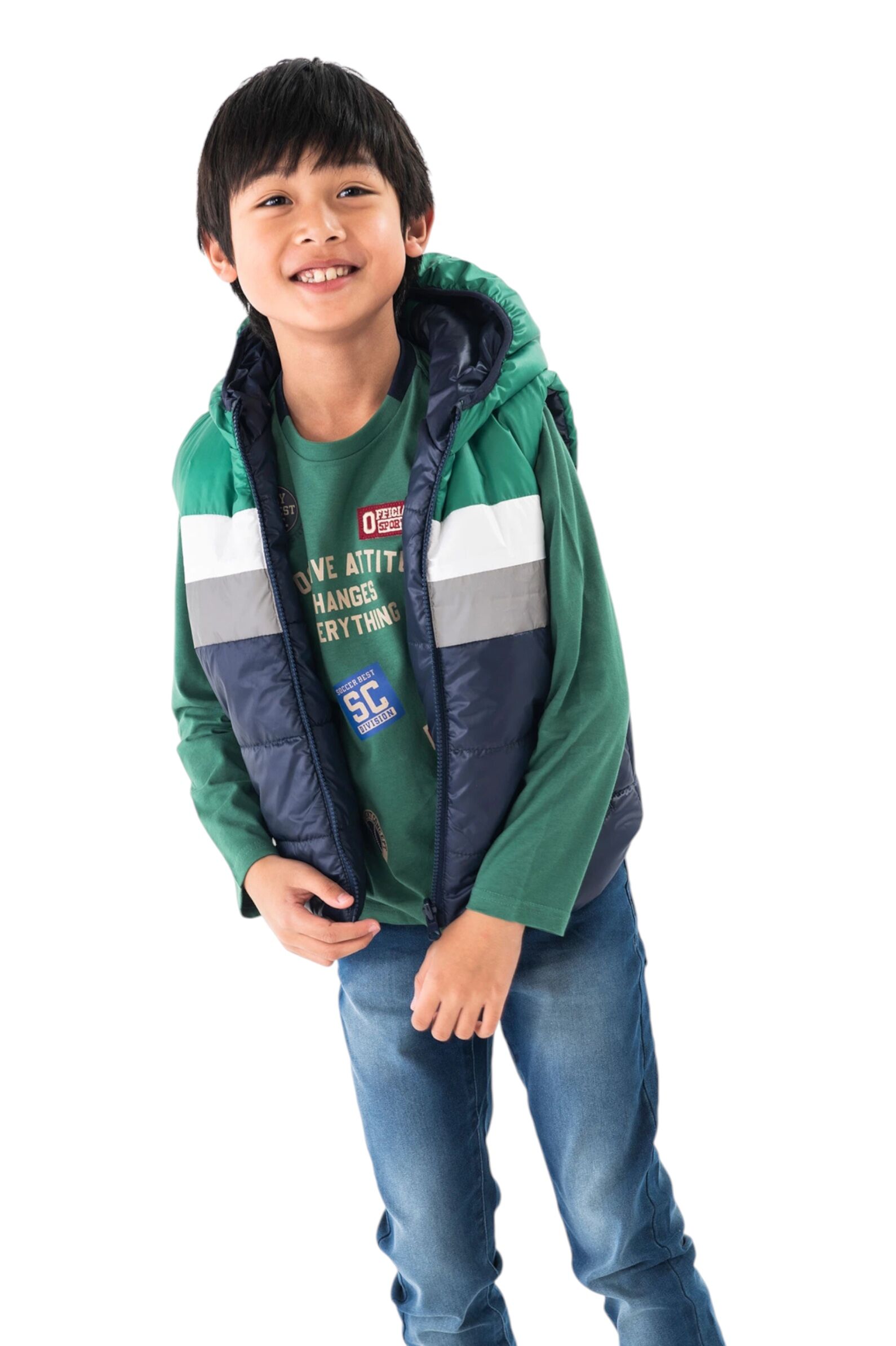 Жилет мал. АРТ.509127,син-зел,пэ/пэ